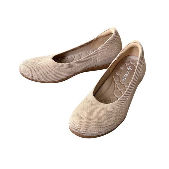 Vivaia CLAIRE WALKER Almond Round Toe Ballet Flats Shoes Women Size 8 8.5 EU 39 - Picture 1 of 8